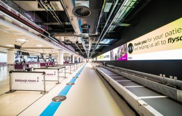 Europe's Largest LED Check-in Display  - Edinburgh Airport