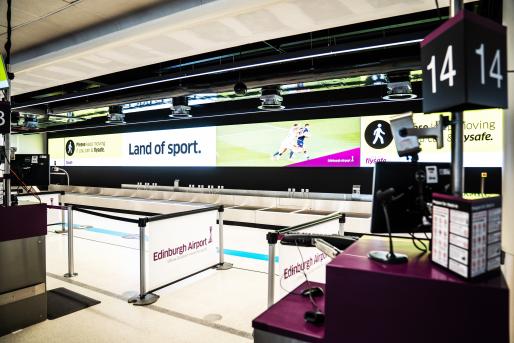 New Absen LED Screen installation in baggage area at Edinburgh Airport