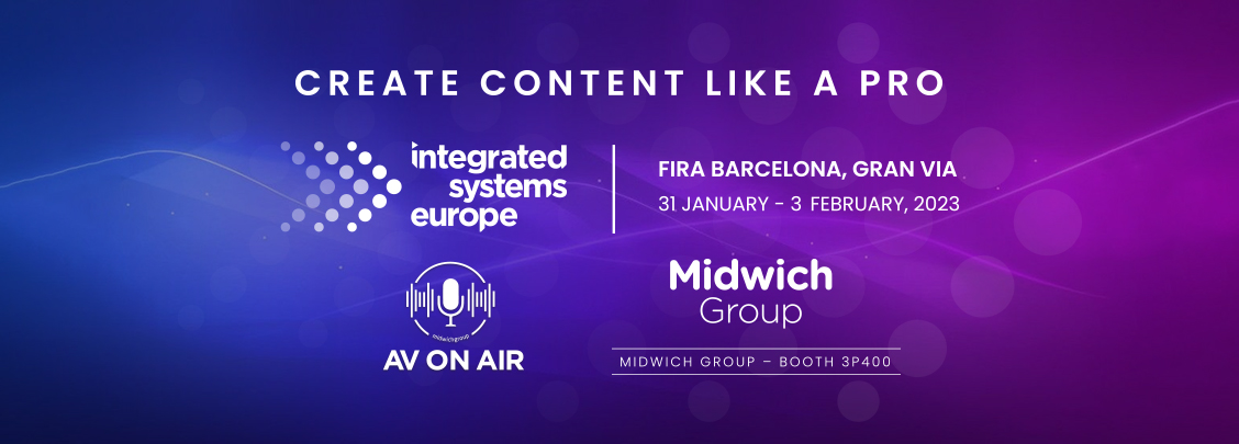 AV on Air recording space at ISE 2023 - Midwich Group 