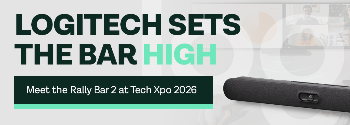 Logitech's new Rally Bar 2 at Midwich's Tech Xpo 2026