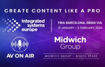 AV on Air recording space at ISE 2023 - Midwich Group 