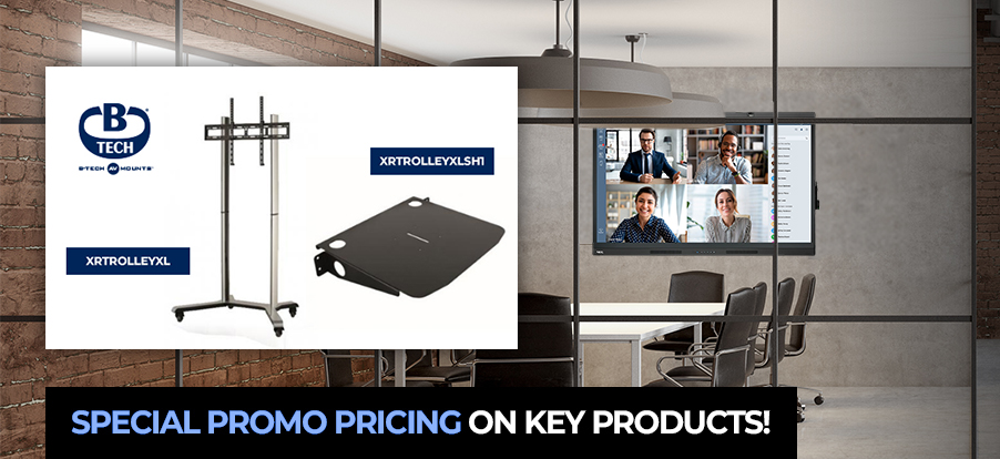 Save up to £100 when you purchase a Sharp/NEC WD551 Windows Collaboration Display and B-Tech XRTROLLEYXL or RTROLLEYXLSH1 together!